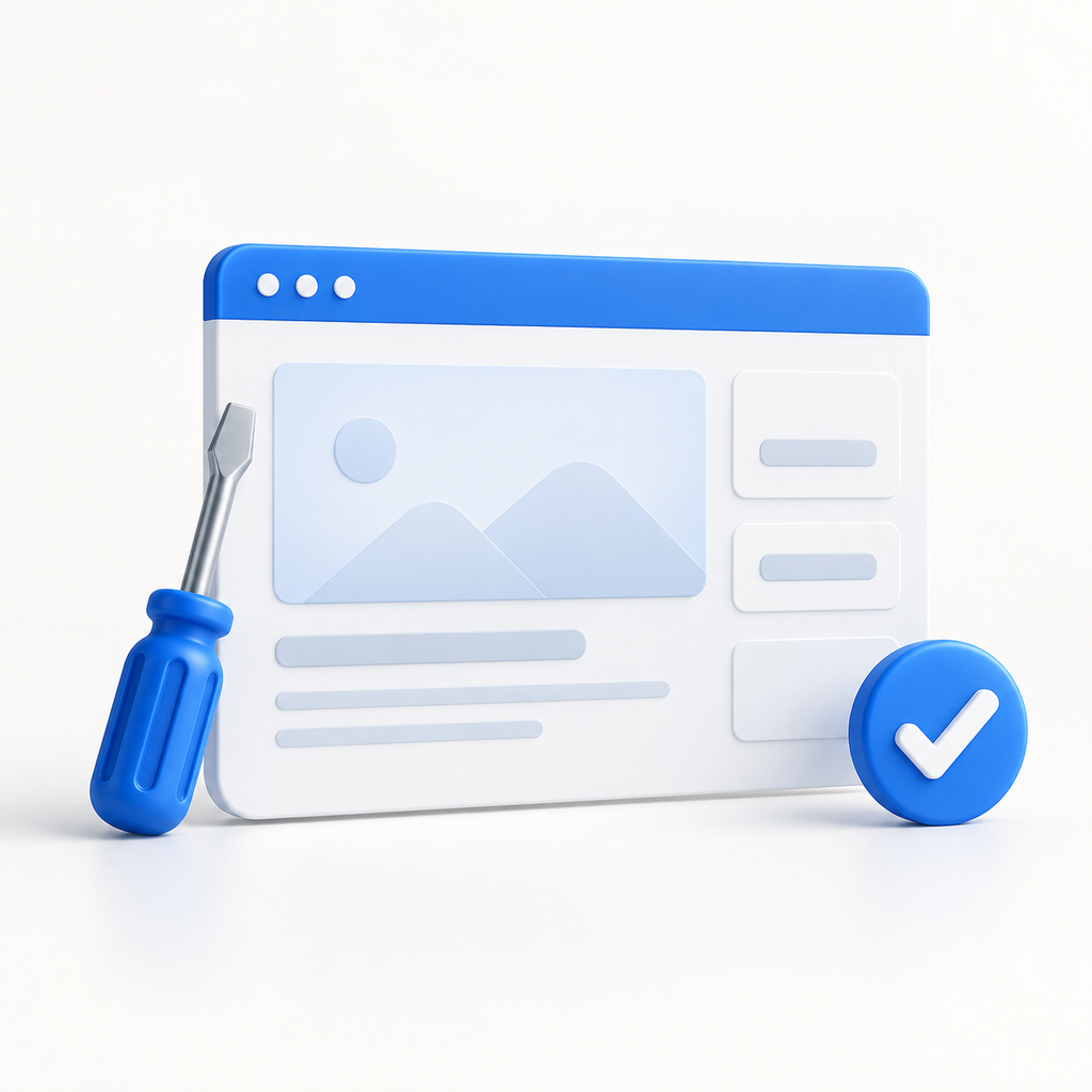 Website Maintenance & Support service illustration